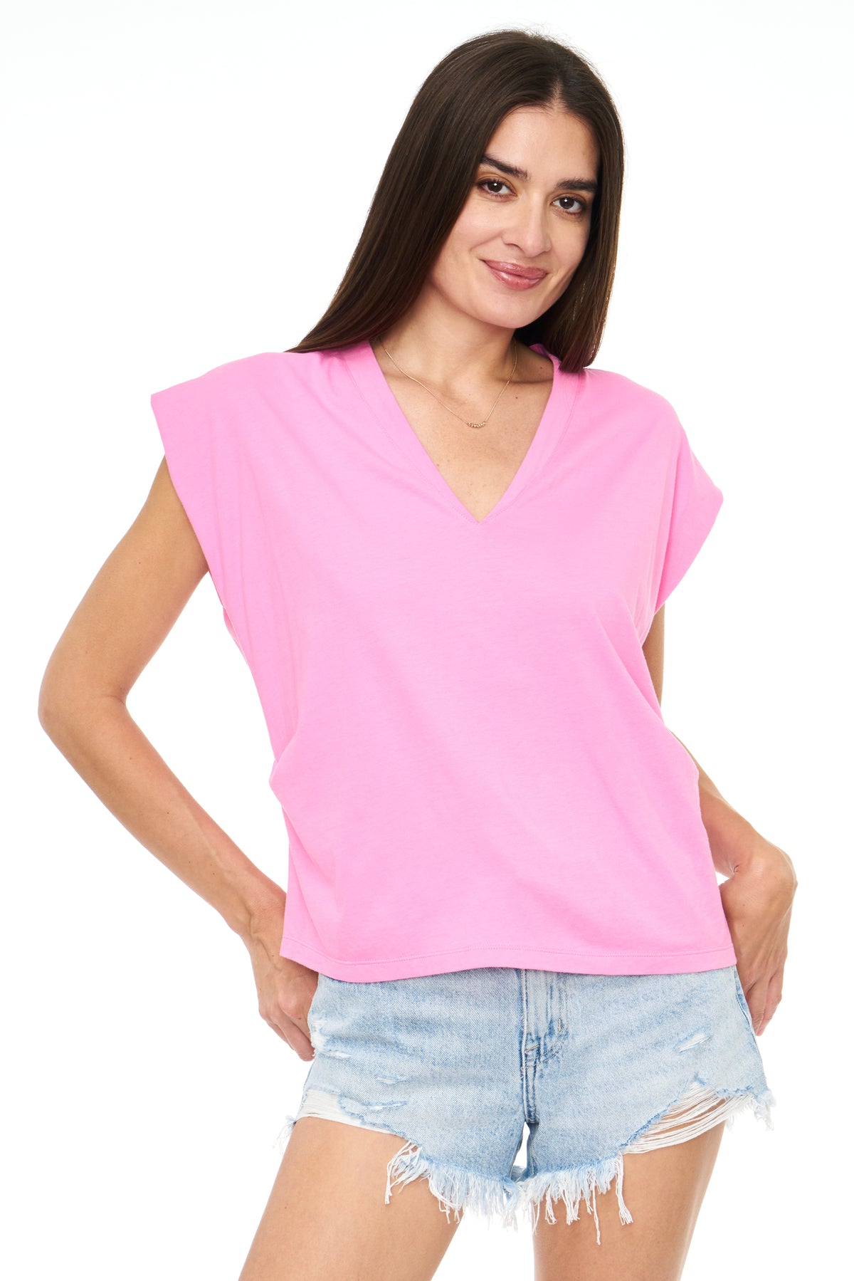 Carson V-Neck Muscle Tee - Flamingo
            
              Sale